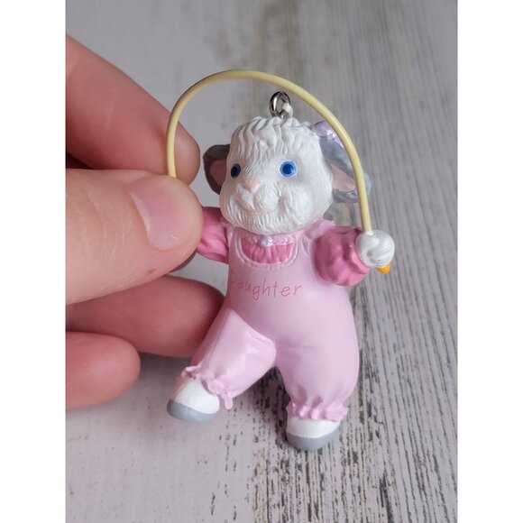 Hallmark 1993 daughter sheep jump rope ornament Easter egg - Picture 3 of 7